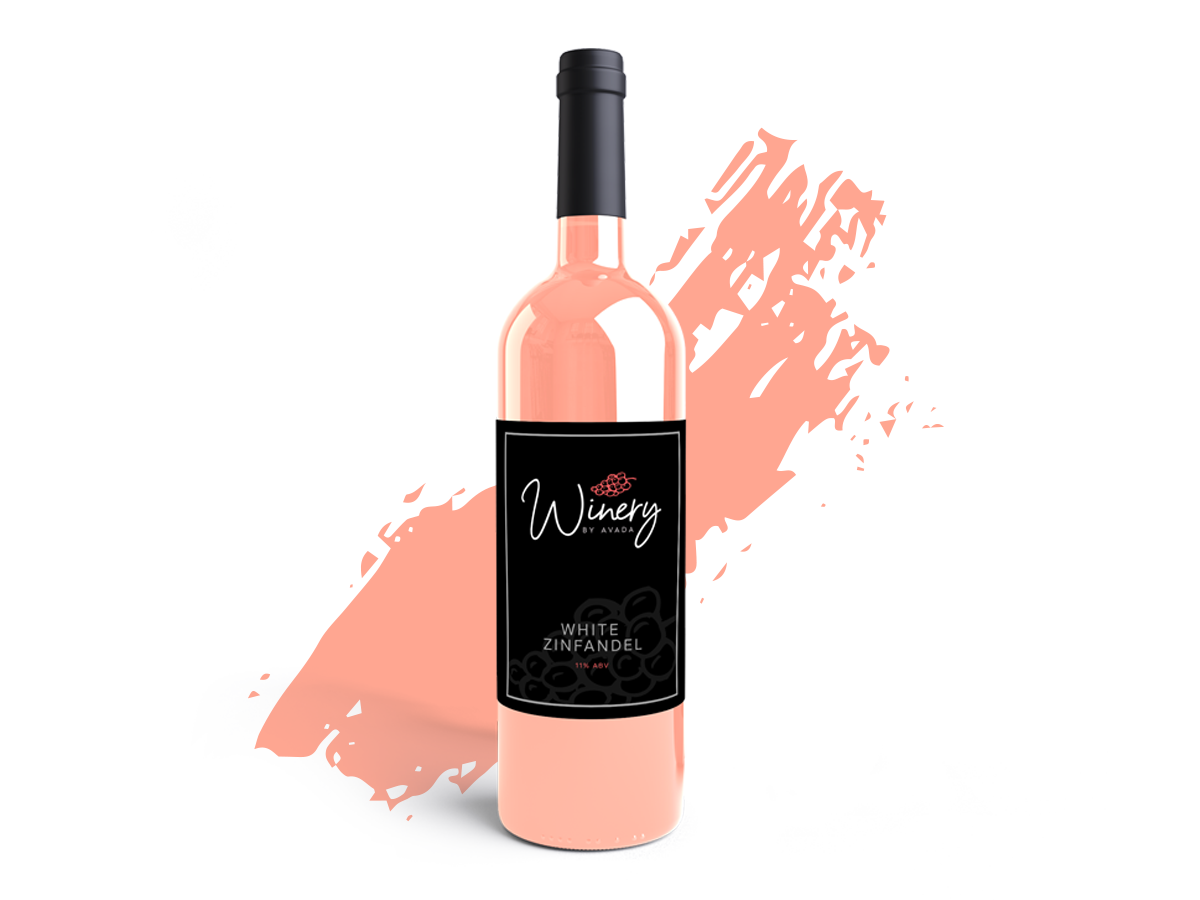 White Zinfandel Bottle zinfandel-single